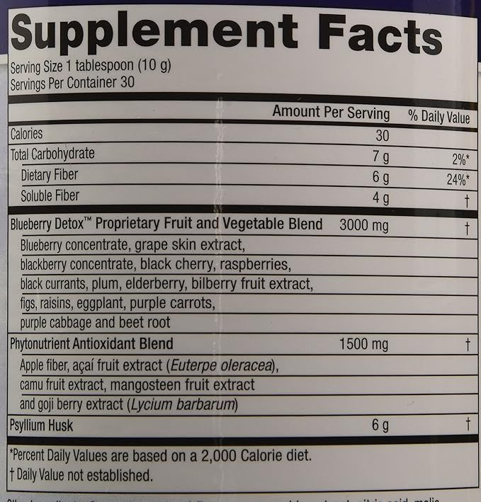 Purity Products Advanced Blueberry Detox Daily 6 Grams 30 Servings