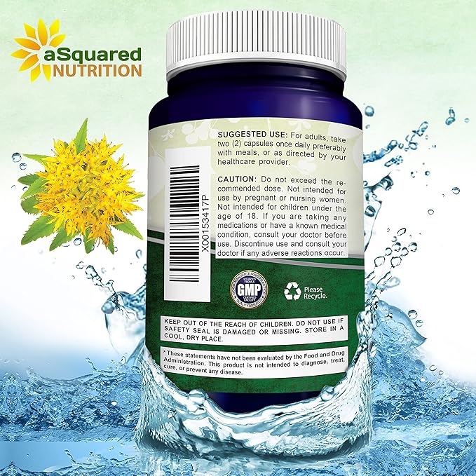 aSquared Nutrition Rhodiola Rosea Supplement 1000mg 180 Vegan