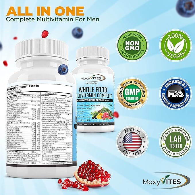 Mens Multivitamins - Daily Mens Vitamins 44 Organic