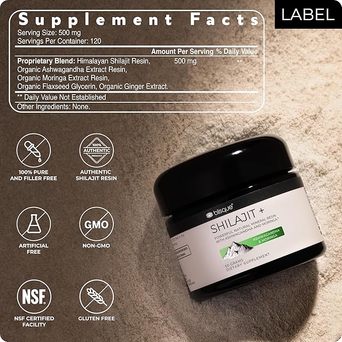 Blisque - Pure Himalayan Organic Shilajit 60 Grams
