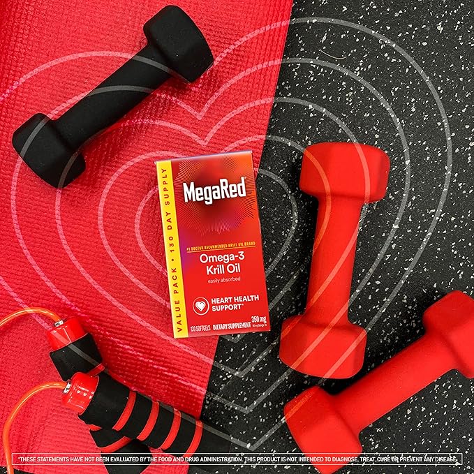 MegaRed Krill Oil 350mg Omega 3 #1 Dr 130 Softgels (130 Servings)