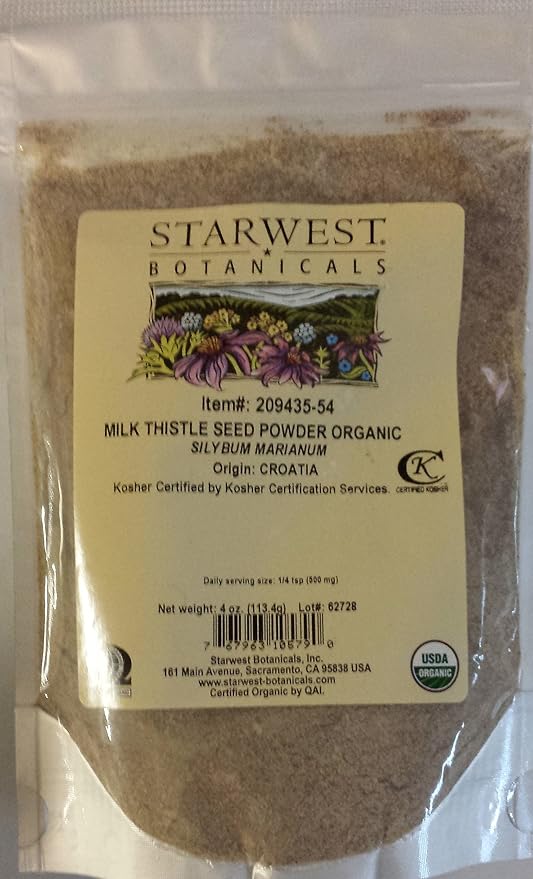Milk Thistle Seed Pwd Org 4 Oz,(Starwest