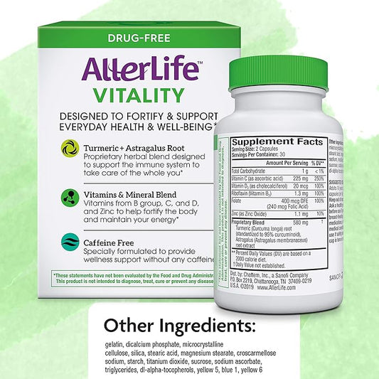 Vitality Capsules, Daily Allergy Supplements 60-Count