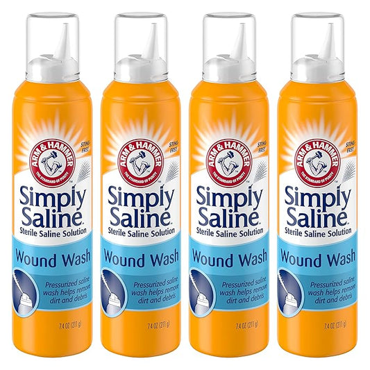 Arm & Hammer Simply Saline Wound 7.4 Ounce 4 Pack