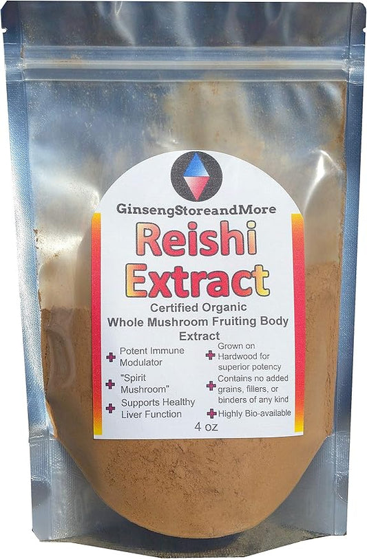 4oz Organic Red Reishi Mushroom Extracted >30% Beta-Glucans