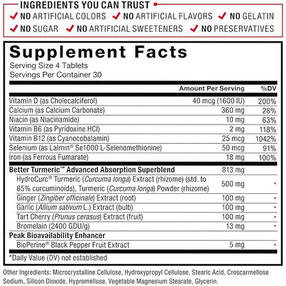 FORCE FACTOR Better Turmeric 3-Pack Joint 360 Tablets,