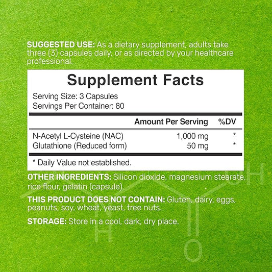 NAC Supplement (N-Acetyl Cysteine) 1,000*mg Per 240*Capsules –