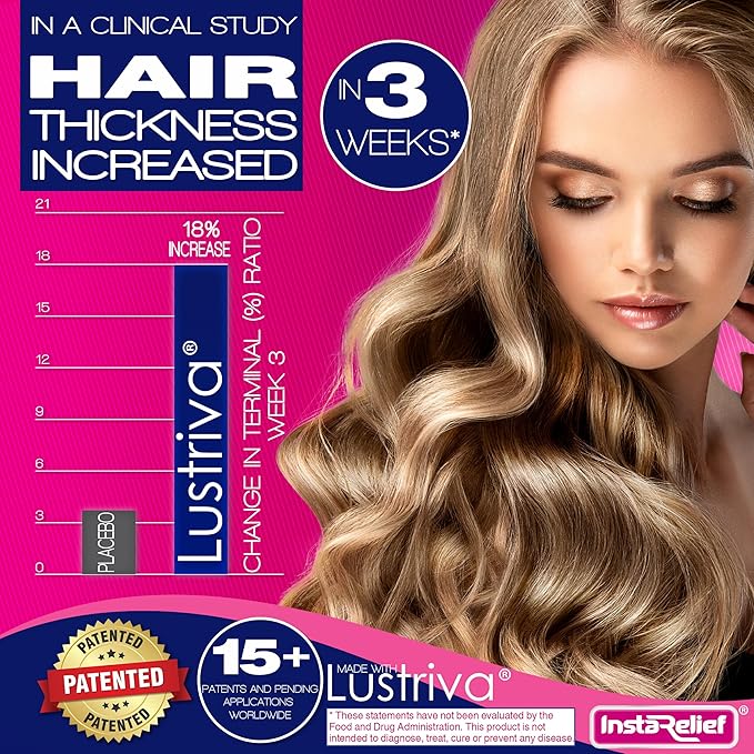 InstaRelief® Hair Growth with Lustriva® 3 Weeks, 60 Tablets