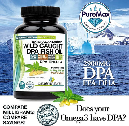 Wild Caught Omega-3 DPA Fish Oil 2900 mg 90 SoftGels