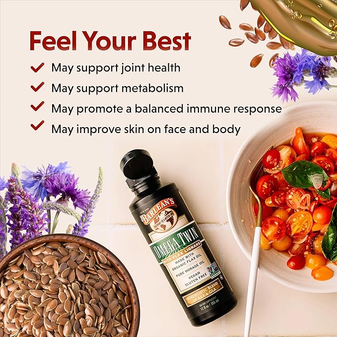 Barlean's Omega Twin Liquid Flaxseed Oil 6,010mg ALA 465mg GLA 12 oz