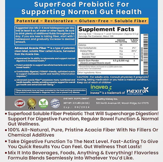 Kidney Restore Verified Organic Acacia Fiber 24oz w/Scooper