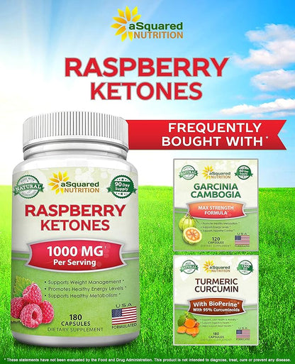 aSquared Nutrition Natural Raspberry Ketones 1000mg-180