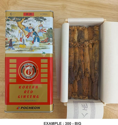 Pocheon 300g Korean Canned Dried Panax 6 Years 300-Small (34 (34 Roots),