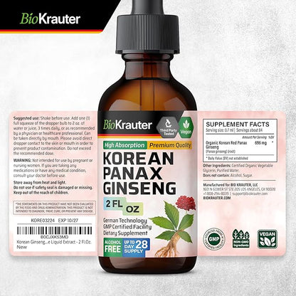 Panax Ginseng Liquid Drops 2 Fl.Oz.