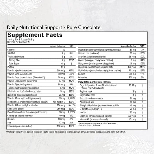 Equilife - Daily Nutritional Support, Organic Chocolate,14 Servings