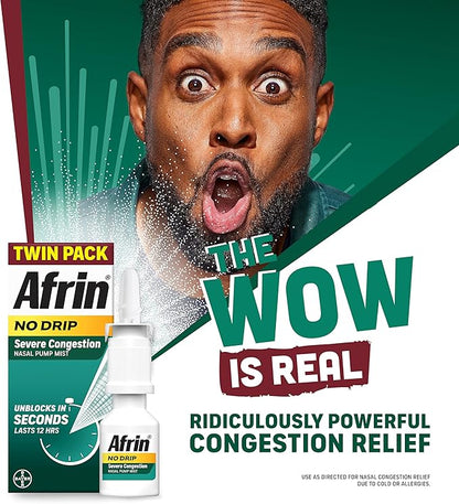 Afrin No Drip Severe Congestion Maximum 12 Hour 2 x 0.5 Fl 1