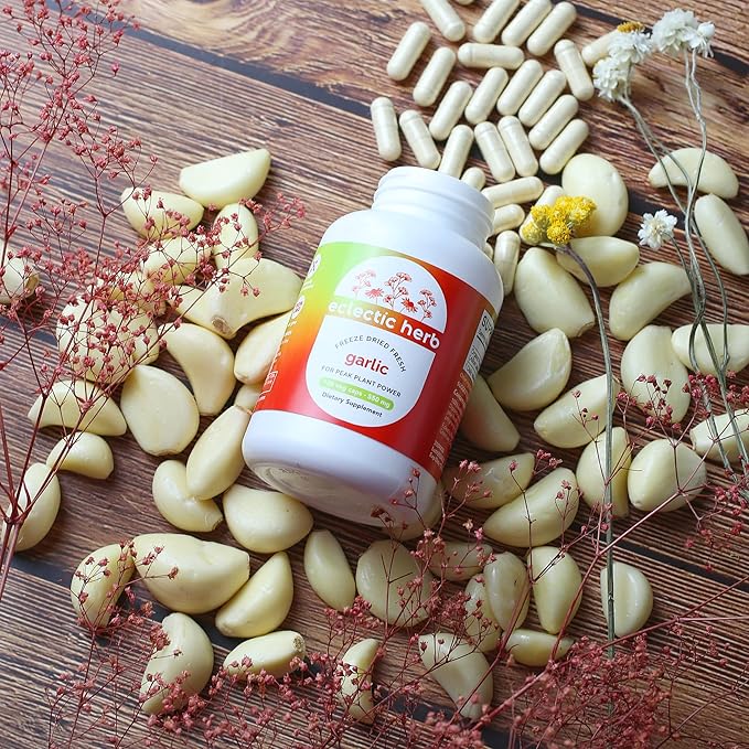 Eclectic Institute Raw Freeze-Dried Non-GMO Garlic Capsules 120 CT