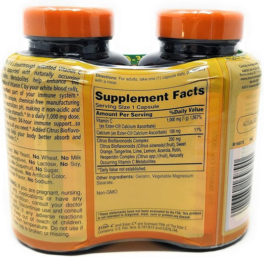 Ester C With Bioflavonoids Bogo 1000 mg 180 Caps
