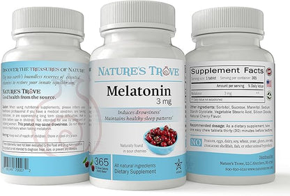 Melatonin 3mg Chewable, 365 Chewable Melatonin