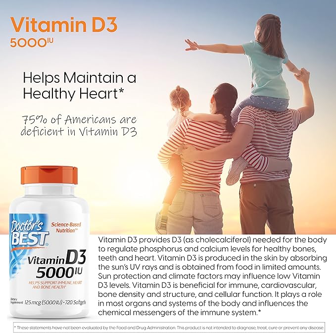 Doctor'S Best Vitamin D3, Capsule 5, 000 Iu 720 Count 1)
