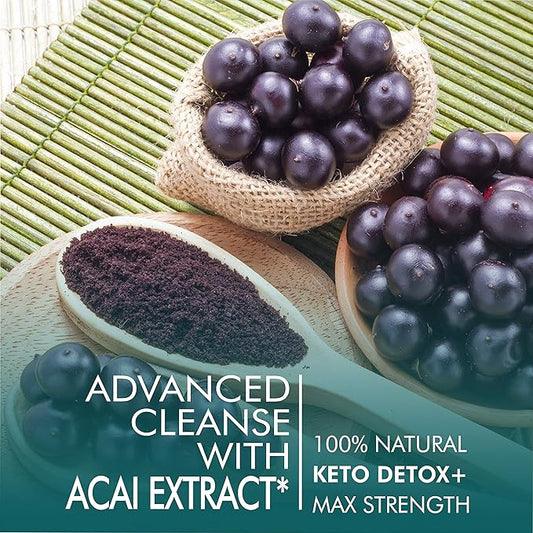 Detox Cleanse for Weight Loss - Natural Gut & Intestinal Cleanse Pills - Proprietary Blend with Psyllium Husk - Keto Detox for Women & Men - Non-GMO, NSF Certified, Made in USA - 60 Capsules
