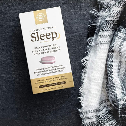Solgar Triple Action Sleep, 60 Tri-Layer Tablets 60 Servings