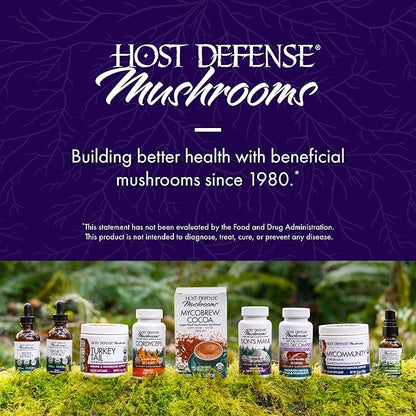 Host Defense Lion's Mane Extract - Brain Health Support Supplement - Mushroom Supplement to Support Focus & Memory Function - Immune & Nervous System Support Supplement - 2 fl oz (60 Servings)*