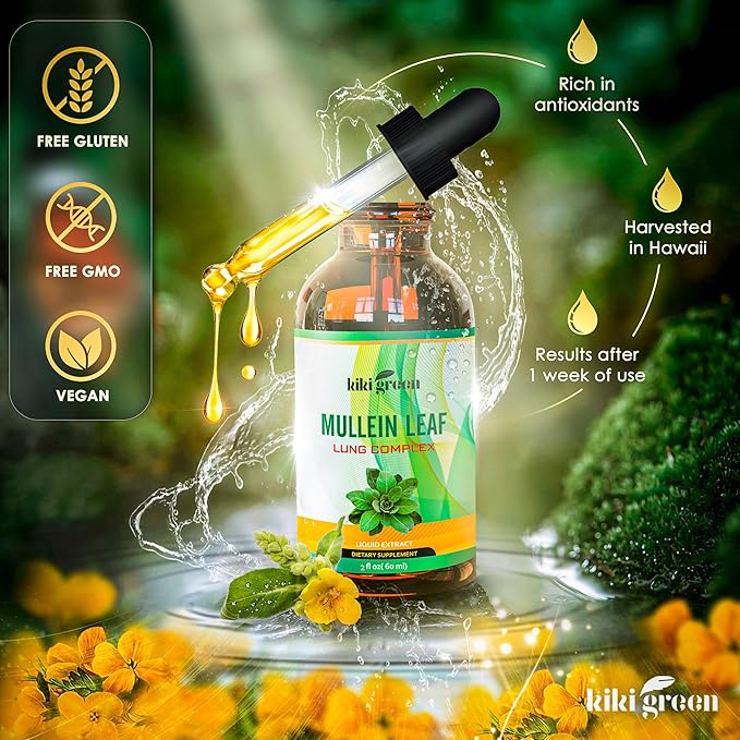 KIKI Green Liquid Mullein Leaf Tincture 2 fl