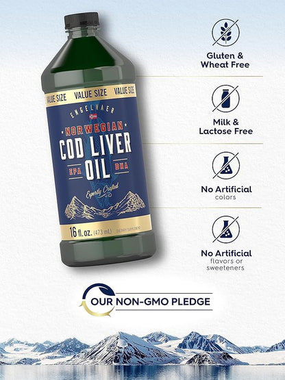 Carlyle Norwegian Cod Liver Oil 16oz | 3 Bottles