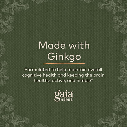 Gaia Herbs Ginkgo Leaf 60 Vegan (20-Day Supply)