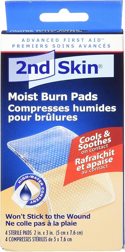 Spenco 2nd Skin Moist Burn Pads, (2 x 3 Inches), 4-Count