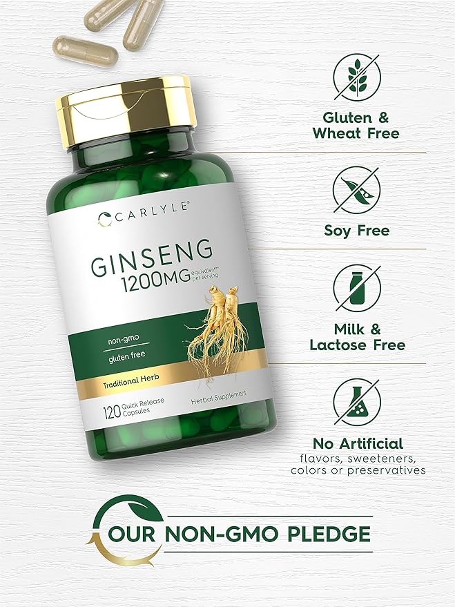 Carlyle Ginseng | 120 Capsules | 1,200mg |