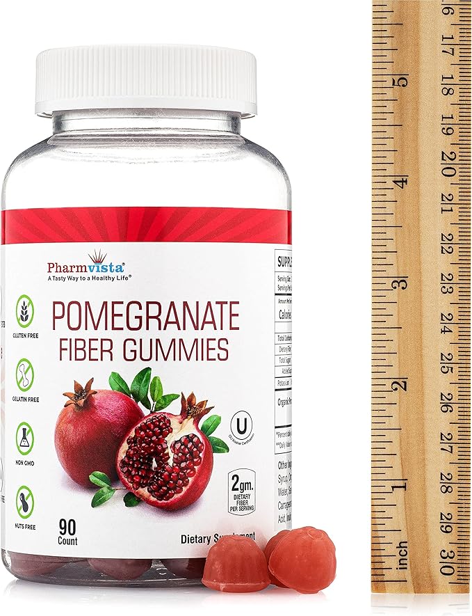 Pomegranate Fiber Gummies 100mg 90 Gummies