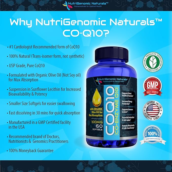 CoQ10, Coenzyme Q10, HIGHEST ABSORPTION 100mg, 60 60 Softgels,