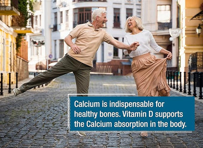 German Calcium + VIT. D - 100 Vegetarian Drink Effervescent Tablets - Orange-Grapefruit Flavor - Made in Germany