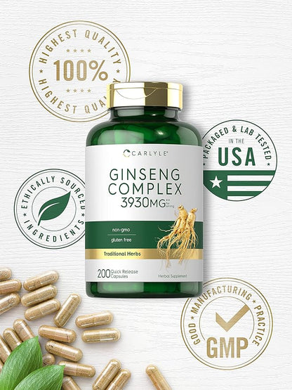 Carlyle Ginseng Complex Capsules 200 Count