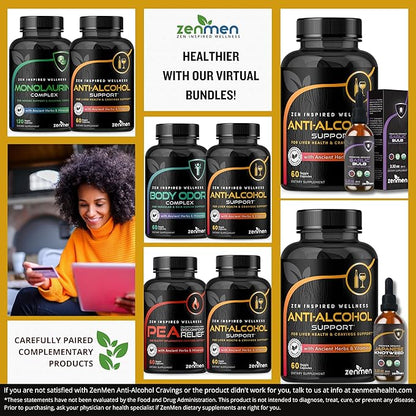 Cravings Management for Better Morning - Third Party Tested - with Kudzu,Milk Thistle,Jurubeba,Chanca Piedra,5HTP - 60 Vegan Capsules, Made in The USA