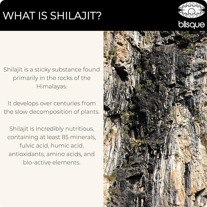 Blisque - Pure Himalayan Organic Shilajit 228 Servings 7.5 Month