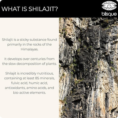 Blisque - Pure Himalayan Organic Shilajit 228 Servings 7.5 Month