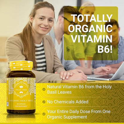 Holy Basil Capsules B6 Capsules B6 and 2.5% Ursolic 15:1 | 60 Vegan