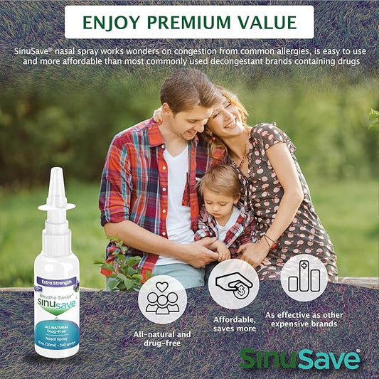 Extra Strength/All-Natural, Drug-Free, Nasal Wash & 1 oz