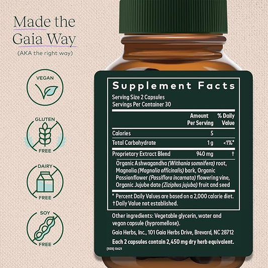 Gaia Herbs SleepThru 60 Vegan (30-Day Supply)