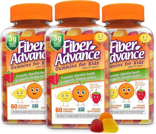 Fiber Advance Gummies 100% Plant 3-Pack)