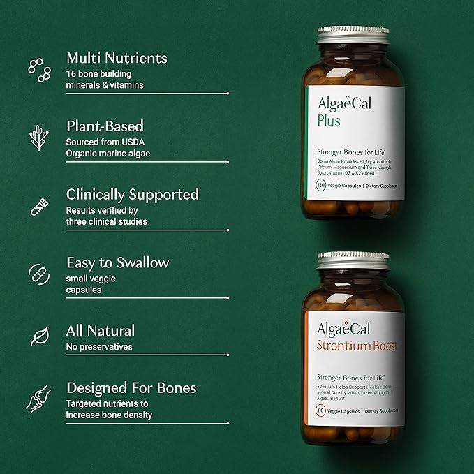 AlgaeCal - Bone Builder Pack K2 (100mg), (100mg), D3 D3 (1600 (1600 IU), 16 nutrients