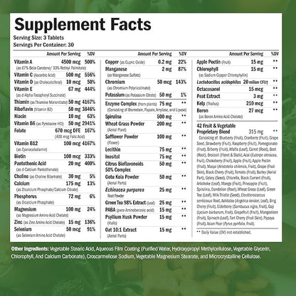 Vegan Multivitamins for Women & Men - Multivitamin & Multimineral Supplements for Energy, Focus and Overall Health. Daily Vegan Vitamins A, C, D, E & B12, Zinc, Calcium, Magnesium & More. 90 Tablets