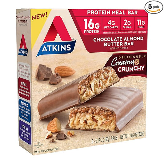 Atkins Chocolate Almond Butter Protein Meal 5 Count