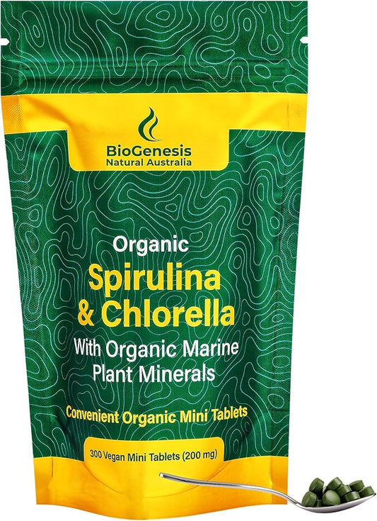 Organic Spirulina & Chlorella + Marine (200 mg) (300)