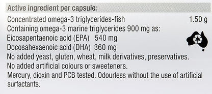 Blackmores Omega Triple Concentrated Fish Oil 150 Capsules