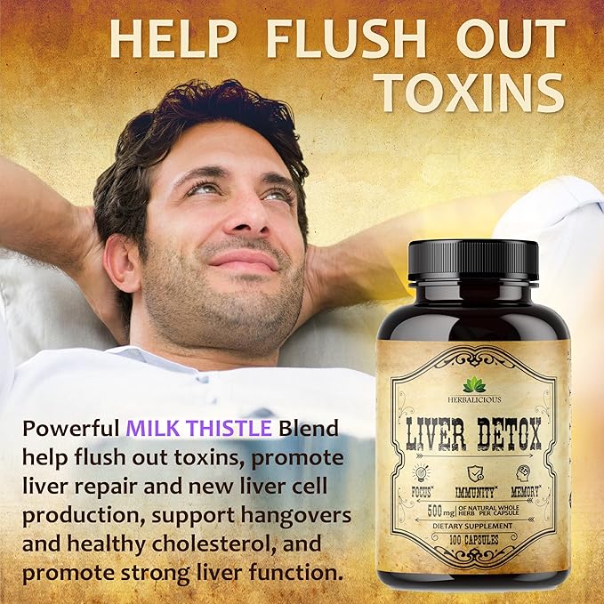 Milk Thistle Natural Cleanse and Detox (100 Capsules)