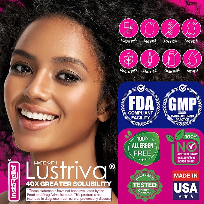 InstaRelief® Hair Growth with Lustriva® 3 Weeks, 60 Tablets